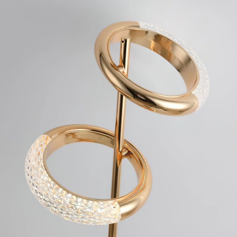 Adjustable Nordic Style Wall Lamp with Rotatable Design showcasing wooden and metal elements in a circular and rectangular shape, resembling body jewelry and fashion accessories.