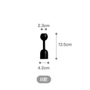 Black wooden candle holder set for home decor, 13.5cm in size.