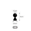 Black wooden candle holder set for home decor, depicted with a 10cm height in a simple yet elegant design.