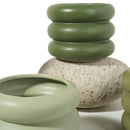 Round ceramic bubble glass planter vase with a creative arts-inspired design, suitable for home decor.