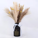 A set of 20 dried pampas grass flowers, featuring natural colors and textures, suitable for interior decoration, displayed in an elegant arrangement.