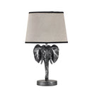 Rechargeable lamp featuring an elephant design with a patterned lampshade.