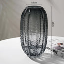 Large gray glass cactus vase featuring symmetrical design and artistic liquid-like appearance.