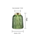 Green glass vase for hydroponic plants featuring a Nordic design, large size variant in green, showcasing a sleek glass bottle design suitable for home decor.