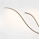 Interior lamp featuring adjustable temperatures with a remote control, depicted with various components such as wires, light fixtures, and a patterned design.