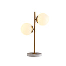LED desk lamp with smart touch control, featuring a circular lampshade, wooden accents, and an energy-saving light fixture, decorated with plants.