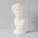 Medium-sized Neoclassical Greek head planter showing detailed facial features like chin, jaw, and hairstyle, crafted in resin.