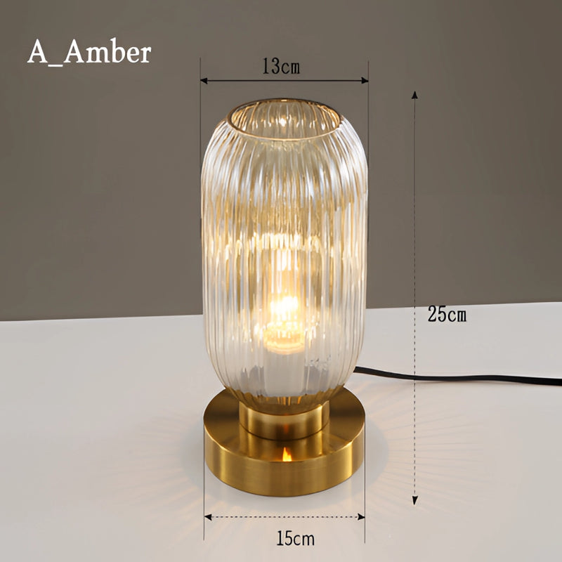 Nordic Amber Table Lamp featuring a stained glass shade and intricate art design, ideal for enhancing interior lighting and decor.