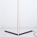 RGB corner floor lamp with LED light and remote control, featuring a rectangular, balanced design, suitable for enhancing room ambiance.
