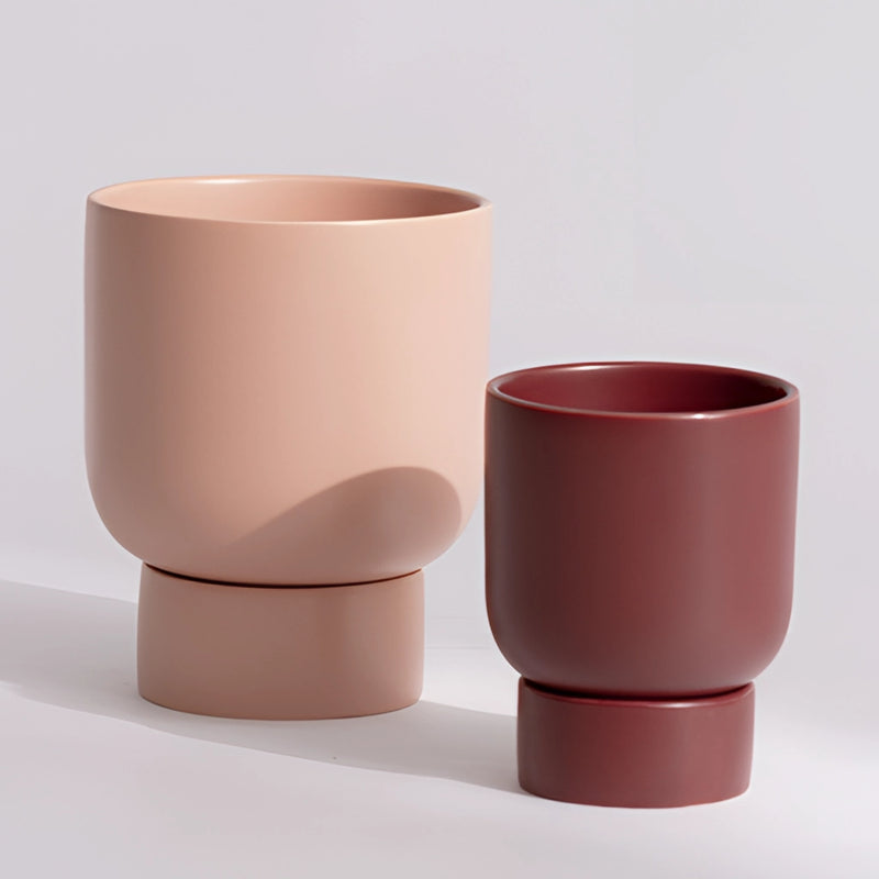 Ceramic stacked flower pots designed for garden and bonsai, mistakenly identified as various types of tableware and drinkware.