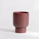 Large dark red ceramic vase designed for garden and bonsai, incorrectly labeled as various types of tableware and drinkware.