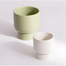 Ceramic vase designed for garden and bonsai, resembling a stacked flower pot, incorrectly labeled as various tableware items like cups and adhesive tape.