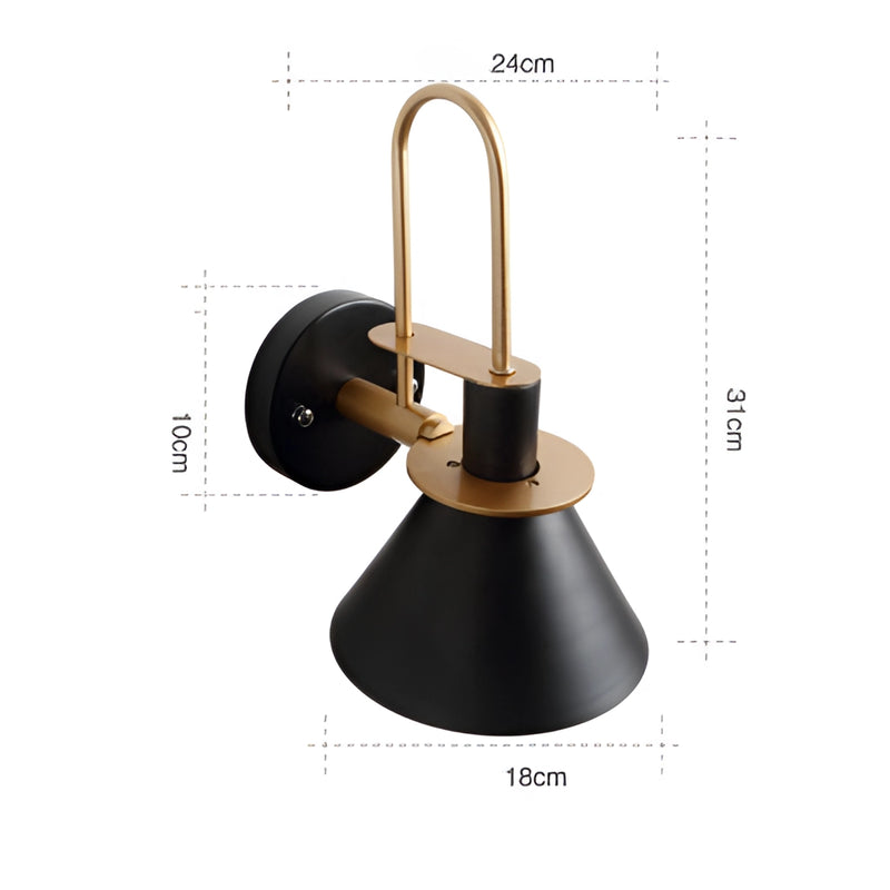 Wall light featuring an elegant retro design with a matte finish, showcasing artistic elements and cylindrical shapes, suitable as an interior lamp.