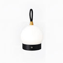 Black Waterproof LED Lamp Blimp designed as a cordless nightstand table light, featuring a metal body and incorporating elements resembling audio equipment and cables, with a ceiling fixture style.