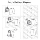 Outdoor pyramid-shaped LED wall sconce designed for waterproof exterior use, featuring a rectangular form and a patterned surface.