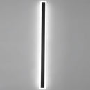 Minimalist LED Wall Sconce - Sleek Vertical Rectangular Light featuring a rectangular wooden base with a vertical metal cylinder light fixture, displaying modern design and symmetry.