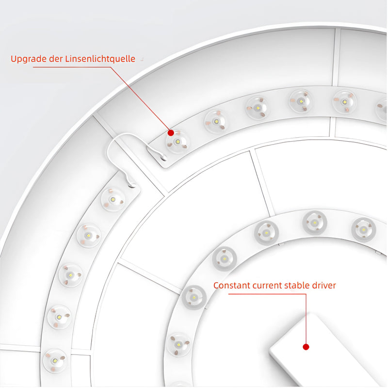 Minimalist round LED ceiling light with a slim, flush mount design, energy-efficient, featuring a sleek circular metal frame and modern engineering.
