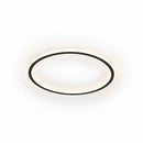 Modern LED ceiling light with a minimalist circular design, flush mount installation, and energy-efficient features.