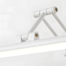 Sleek black dimmable LED picture light, cordless and adjustable, wall-mounted against a neutral background.
