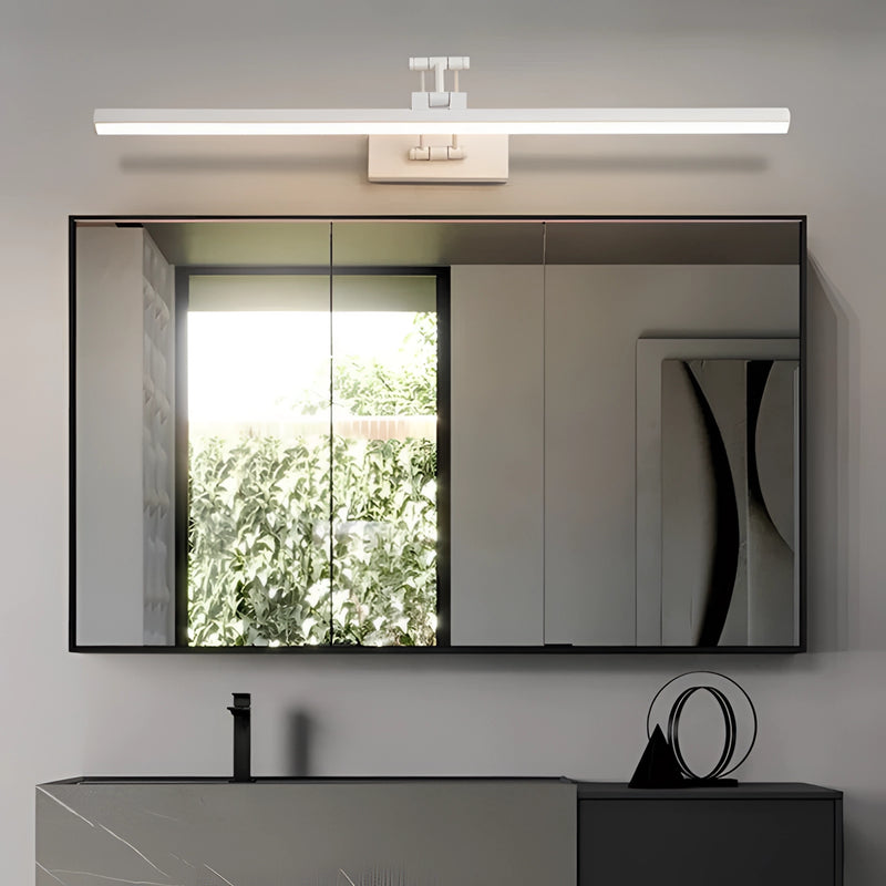 Sleek Black dimmable LED picture light, wall-mounted with an adjustable arm, shown in a white finish, 50CM length, featuring 3 switchable color temperatures, illuminating a modern interior.