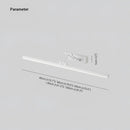 Sleek black dimmable LED picture light, cordless and adjustable, wall-mounted above a framed artwork with clean lines and modern design.