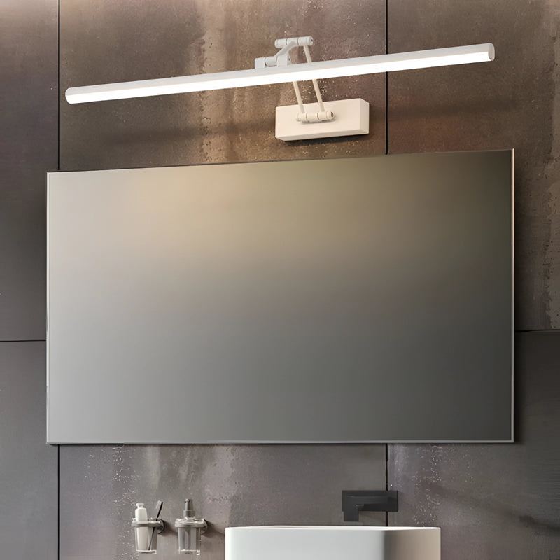 Sleek black dimmable LED picture light, cordless, adjustable, wall-mounted, 60CM, white finish, with 3 switchable color temperatures, positioned above a flat panel display on a wall.