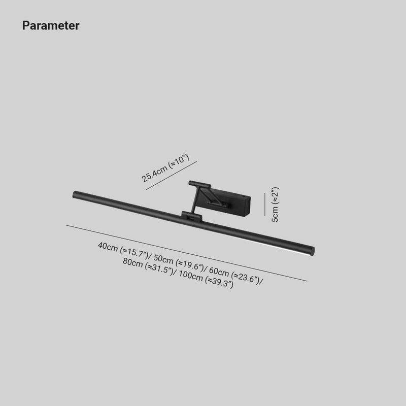 Sleek black cordless dimmable LED picture light, wall-mounted, adjustable design.