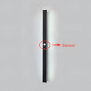 Slim Vertical LED Wall Sconce with Minimalist Design, Waterproof, Rectangle-Shaped, Electric Blue Finish