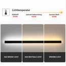 Slim Vertical LED Wall Sconce with a minimalist rectangular design, featuring waterproof capabilities and clean parallel lines.