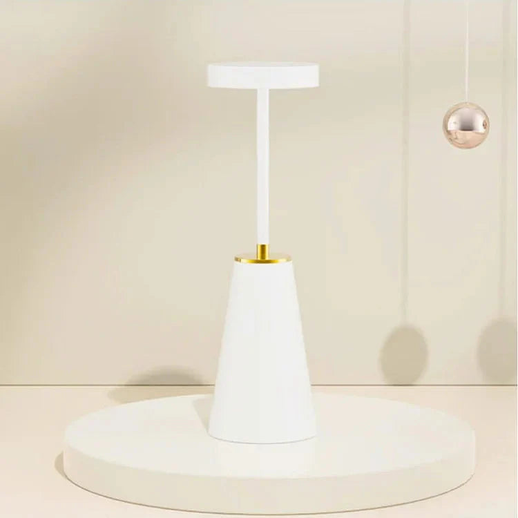 Wireless LED Table Lamp with Touch Technology - Aluminum Alloy, 3 Color Dimming, 4000mAh Battery