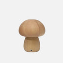 Wood Effect Mushroom Cordless Table Lamp - Long-Lasting and Portable