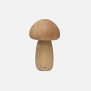 Wood Effect Mushroom Cordless Table Lamp - Long-Lasting and Portable